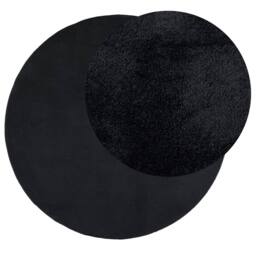 Berkfield Home Rug OVIEDO Short Pile Black √ò 200 cm - Size: Medium - thumbnail 3