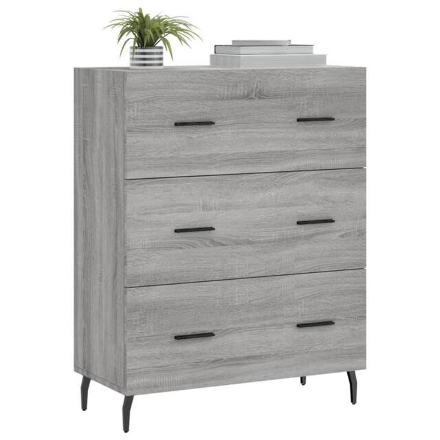 Berkfield Home Sideboard Grey Sonoma 69.5x34x90 cm Engineered Wood - image 1