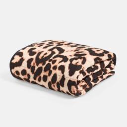 OHS Leopard 8kg Weighted Blanket Sensory Sleep Therapy Quilted Throw in Brown - Size: 150 cm × 200 cm - thumbnail 2