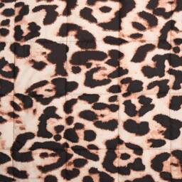 OHS Leopard 8kg Weighted Blanket Sensory Sleep Therapy Quilted Throw in Brown - Size: 150 cm × 200 cm - thumbnail 4