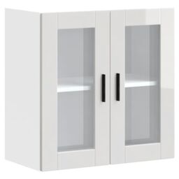 Berkfield Home Kitchen Wall Cabinet with Glass Door Porto High Gloss White - thumbnail 2