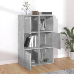 Berkfield Home Storage Cabinet Concrete Grey 60x29.5x90 cm Engineered Wood - thumbnail 3