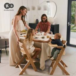 Kinderkraft ENOCK Adjustable Baby High Chair Infant Baby High Feeding Seat in Grey - thumbnail 2