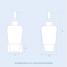 Nes Home Chrome Wall Mounted Soap Dispenser in Silver - thumbnail 6