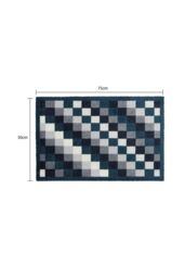 JVL Mega Machine Washable Doormat 50 x 75 cm Pixels in Blue - Size: 50 cm x 75 cm - thumbnail 5