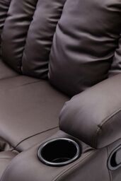 More4Homes Caesar Electric Recliner Bonded Leather 2+3 Seater Sofa Set in Brown - thumbnail 6