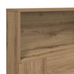 Berkfield Home Headboard Cabinet Artisian Oak 200x19x103.5 cm Engineered Wood in Brown - thumbnail 7