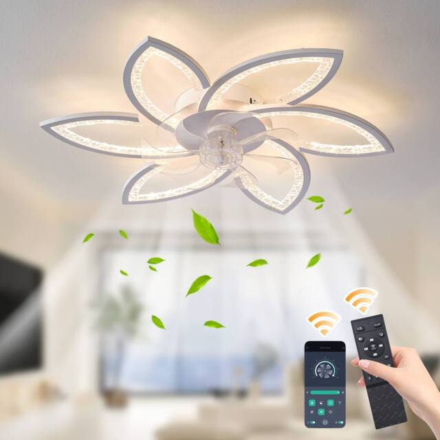 NIVOR Ceiling Fans with Lights & Remote Silent Adjustable Reversible in White - image 1