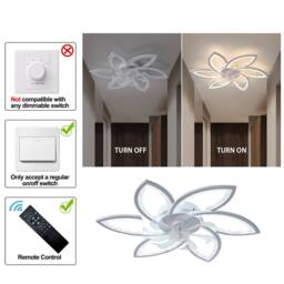 NIVOR Ceiling Fans with Lights & Remote Silent Adjustable Reversible in White - thumbnail 6
