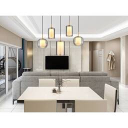 Netlighting Lampigna Cluster Pendant Matt Black Opal Glass Shade LED 3000K - thumbnail 5