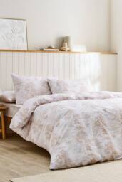 CHRISTY 'Botanical Palace' Regal Inspired Cotton Percale Duvet Cover Set in Beige - Size: Super King - thumbnail 1