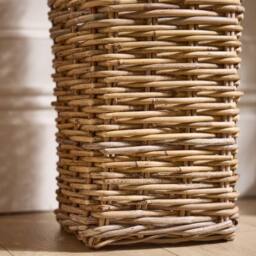 Dibor Traditional Natural Medium Rattan Umbrella Stand Basket H55 x W25cm - thumbnail 3