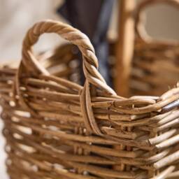 Dibor Traditional Natural Medium Rattan Umbrella Stand Basket H55 x W25cm - thumbnail 4