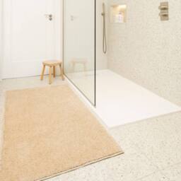 Kukoon Machine Washable Shaggy Rug Cream Beige Fluffy Bedroom Carpet Mat - Size: 80 cm x 150 cm - thumbnail 4