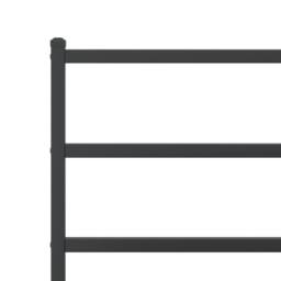 Berkfield Home Metal Bed Frame without Mattress with Headboard Black 193x203cm - Size: 193x203 cm - thumbnail 8