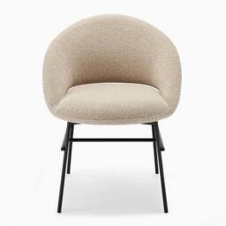 FurnitureboxUK 2x Nella Beige Fabric Dining Chairs - thumbnail 7
