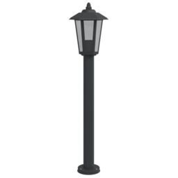 Berkfield Home Outdoor Floor Lamps 3pcs Black 80 cm Stainless Steel - thumbnail 4