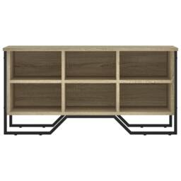 Berkfield Home Shoe Cabinet Sonoma Oak 90x38x45.5 cm Engineered Wood - thumbnail 4
