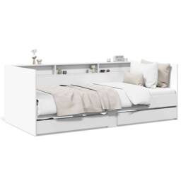 Berkfield Home Daybed with Drawers without Mattress White 75x190 cm Small Single