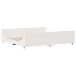 Berkfield Home Bed Frame without Mattress White 180x200 cm Super King Solid Wood Pine - thumbnail 5
