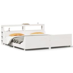 Berkfield Home Bed Frame without Mattress White 180x200 cm Super King Solid Wood Pine - thumbnail 2
