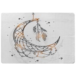 Benjamin Tate Design Dream Catcher With Crescent Moon Rug in Natural - Size: Large - thumbnail 1