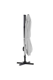 H&O Direct 3m x 3m Square Rotating Outdoor Cantilever Parasol in Light Grey - thumbnail 5