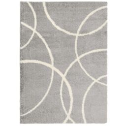 THE RUGS Snug Collection Shaggy Rugs Bubbles Design - I110A in Grey - Size: 160 cm x 230 cm - thumbnail 2