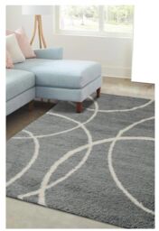 THE RUGS Snug Collection Shaggy Rugs Bubbles Design - I110A in Grey - Size: 160 cm x 230 cm - thumbnail 6