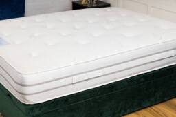 UK Bed Furniture Croydon Silk 1500 Pocket Mattress in White - Size: Single - thumbnail 2