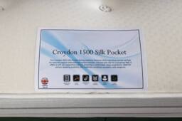 UK Bed Furniture Croydon Silk 1500 Pocket Mattress in White - Size: Single - thumbnail 3