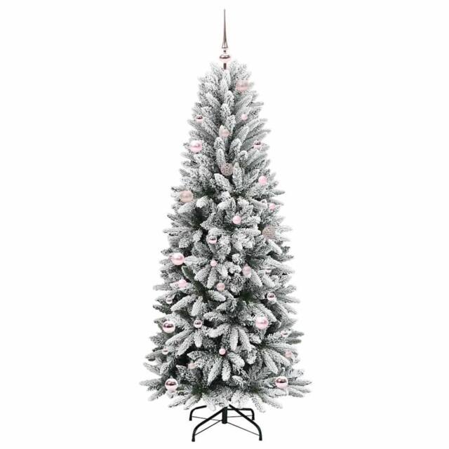 Berkfield Home Green Artificial Christmas Tree with 150 LEDs White 63 x 63 x 150 cm - image 1