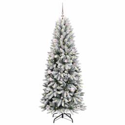 Berkfield Home Green Artificial Christmas Tree with 150 LEDs White 63 x 63 x 150 cm - thumbnail 3