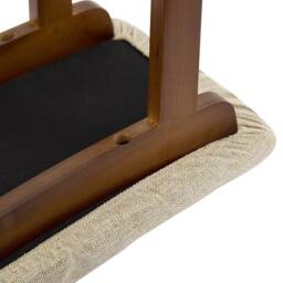 ERGOVEXA Footstool Bamboo Cushion Rest Seat Footstool Pouffe Stool Coffee in Brown - thumbnail 5