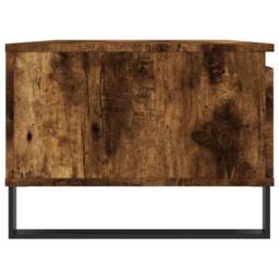 Berkfield Home Coffee Table Smoked Oak 90x50x36.5 cm Engineered Wood in Brown - thumbnail 7