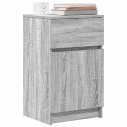 Berkfield Home Bedside Cabinet Grey Sonoma 39x35x65 cm Engineered Wood - Size: 39 x 35 x 65 cm - thumbnail 4