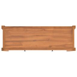 Berkfield Home TV Cabinet 140x40x45 cm Teak Wood in Brown - Size: 140 x 40 x 45 cm - thumbnail 6