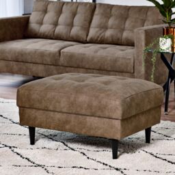 FurnitureboxUK Jade Brown Faux Leather 3 Seater Sofa - thumbnail 8