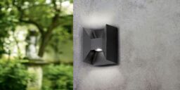 Loops IP44 Outdoor Up / Down Wall Light Anthracite Aluminium 2.5W Built in LED Lamp - thumbnail 3