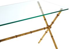 Orsina Unique Design Console Table, Elegant Console Table With Drawers For Livingroom, Glass Top Console Table in Gold - thumbnail 5
