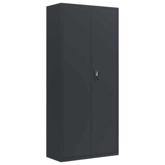 Berkfield Home File Cabinet Anthracite 90x40x200 cm Steel in Dark Grey - Size: 90 x 40 x 200 cm - image 1