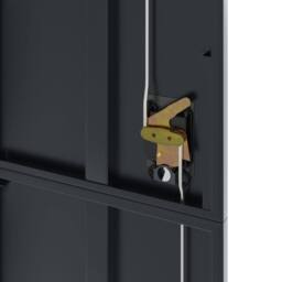 Berkfield Home File Cabinet Anthracite 90x40x200 cm Steel in Dark Grey - Size: 90 x 40 x 200 cm - thumbnail 8