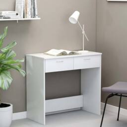 Berkfield Home Desk White 80x40x75 cm Engineered Wood - Size: 80 x 40 x 75 cm - thumbnail 2