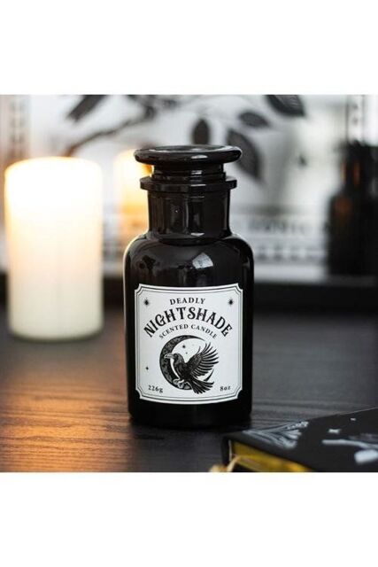KDMD Mystic Raven Deadly Nightshade Apothecary Candle in Black - image 1