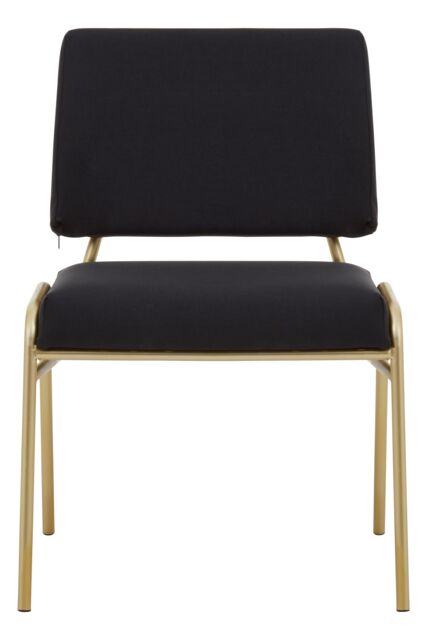 Orsina Comfortable Black Linen Chair, Elegant Design Comfortable Chair For Bedroom, Gold Finish Accent Chair - image 1