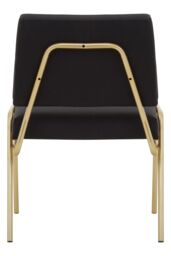 Orsina Comfortable Black Linen Chair, Elegant Design Comfortable Chair For Bedroom, Gold Finish Accent Chair - thumbnail 4