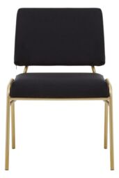 Orsina Comfortable Black Linen Chair, Elegant Design Comfortable Chair For Bedroom, Gold Finish Accent Chair - thumbnail 6