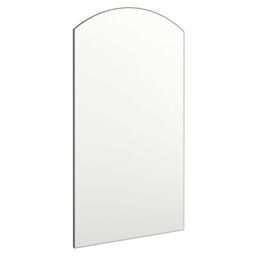 Berkfield Home Mirror with LED Lights 90x45 cm Glass Arch in Silver - thumbnail 4