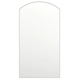 Berkfield Home Mirror with LED Lights 90x45 cm Glass Arch in Silver - thumbnail 5