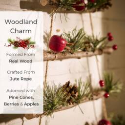 Neo Wooden Hanging Wall Christmas Tree in Brown - thumbnail 4